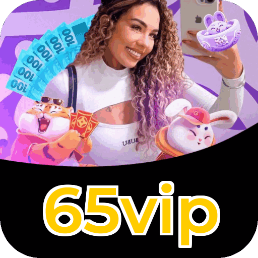 Interface do aplicativo 65vip mostrando jogos disponíveis no iOS e Android